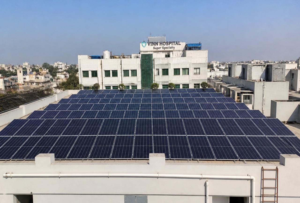 75 kW Commercial solar project at Alkapuri, Vadodara